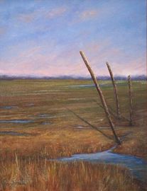 Rising Tide in the Salt Marsh - Pastel