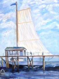 Hackney's Sailboat - Oil