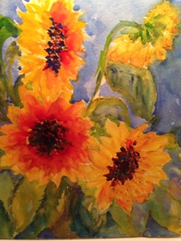Sunflowers - Watercolor