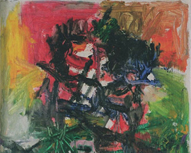 103 ~ Gladiator ~ 1997 19x25 ~ Oil on canvas ~ Framed ~ $600.00