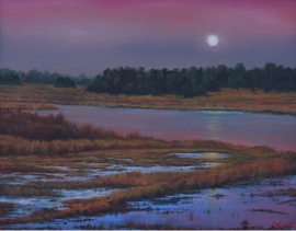 Moon Set-Exit 30 - 24x38, Oil