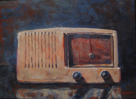 Radio Dream - 14.5x10.5, Acrylic on Canvas, $300