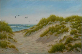 A Walk Through the Dunes -Oil