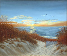 Sunset On the Bay - Oil