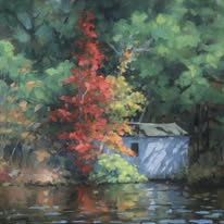 Autumn Spectrum, Birch Grove Park, Oil, 9x12, $300